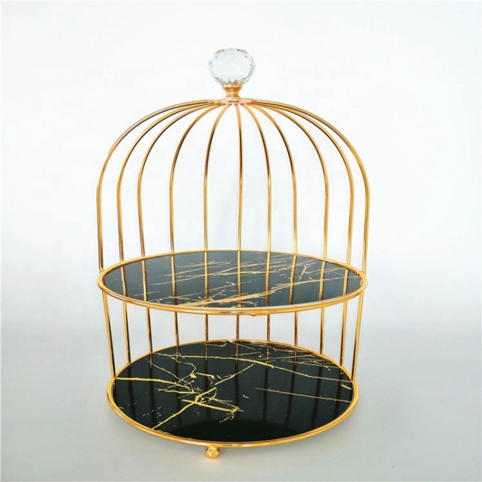 Cake stand bird cage tempat kue susun 2 tiers