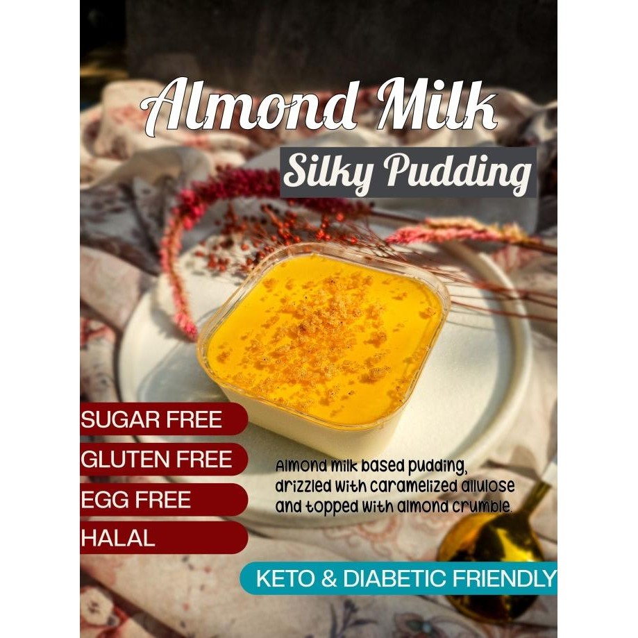 

Keto Japanese Almond Milk Pudding | Puding Susu Almond ala Gyu Kaku - Sugar Free, Gluten Free, No Egg, Halal