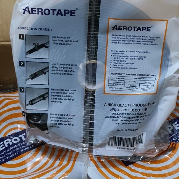 

ISOLASI AEROTAPE FOAM UNTUK AC - SINGLE FOAM TAPE MURAH - 2 INCH