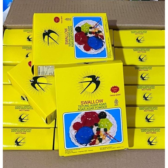 

Agar-Agar Swallow 1x karton isi 24x dos