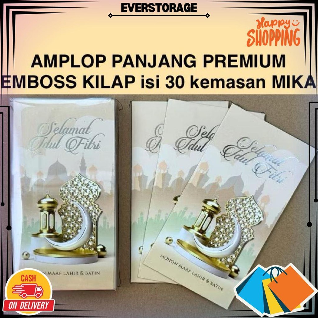 

Amplop Lebaran Panjang Mika Hari Raya Idul Fitri Isi 30 Lembar D Sale