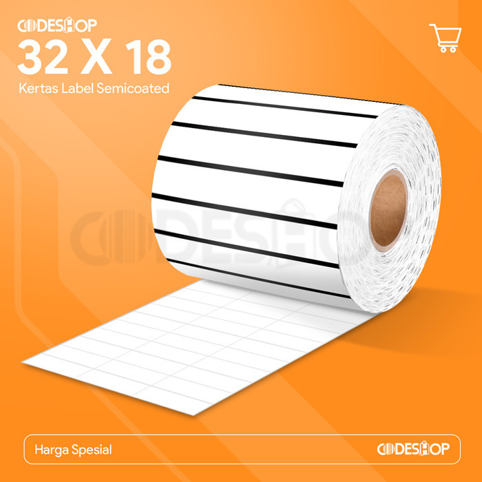 

Sale Label Barcode 32X18 Black Mark, 3 Line,Isi : 10.000 Pcs