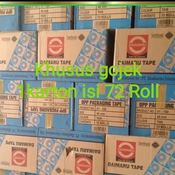 

LAKBAN BENING DAIMARU 2' 48MM X 90 YARD BENING (KARTON) KHUSUS GOJEK