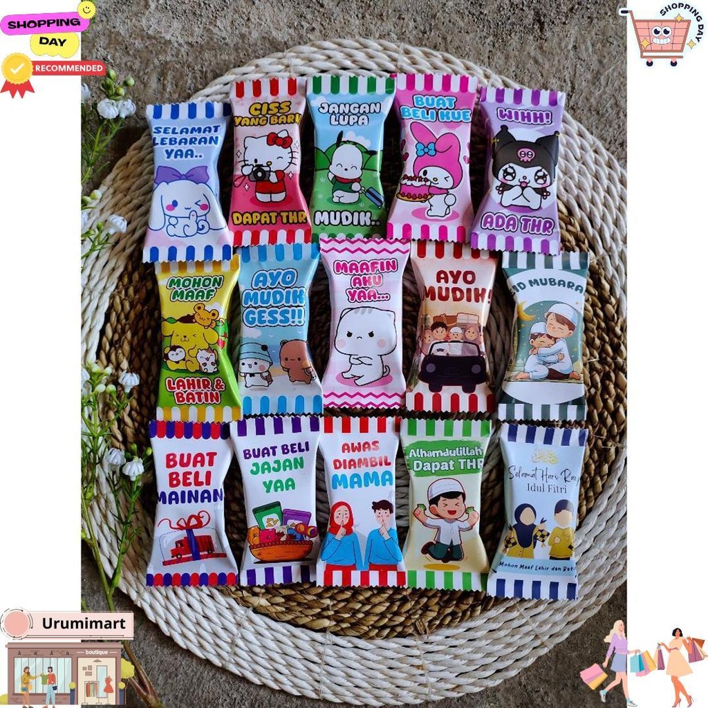 

Amplop Lebaran Permen Shabic Viral Lucu Bahan Premium Tebal - Isi 10 D Ramadhan Sale