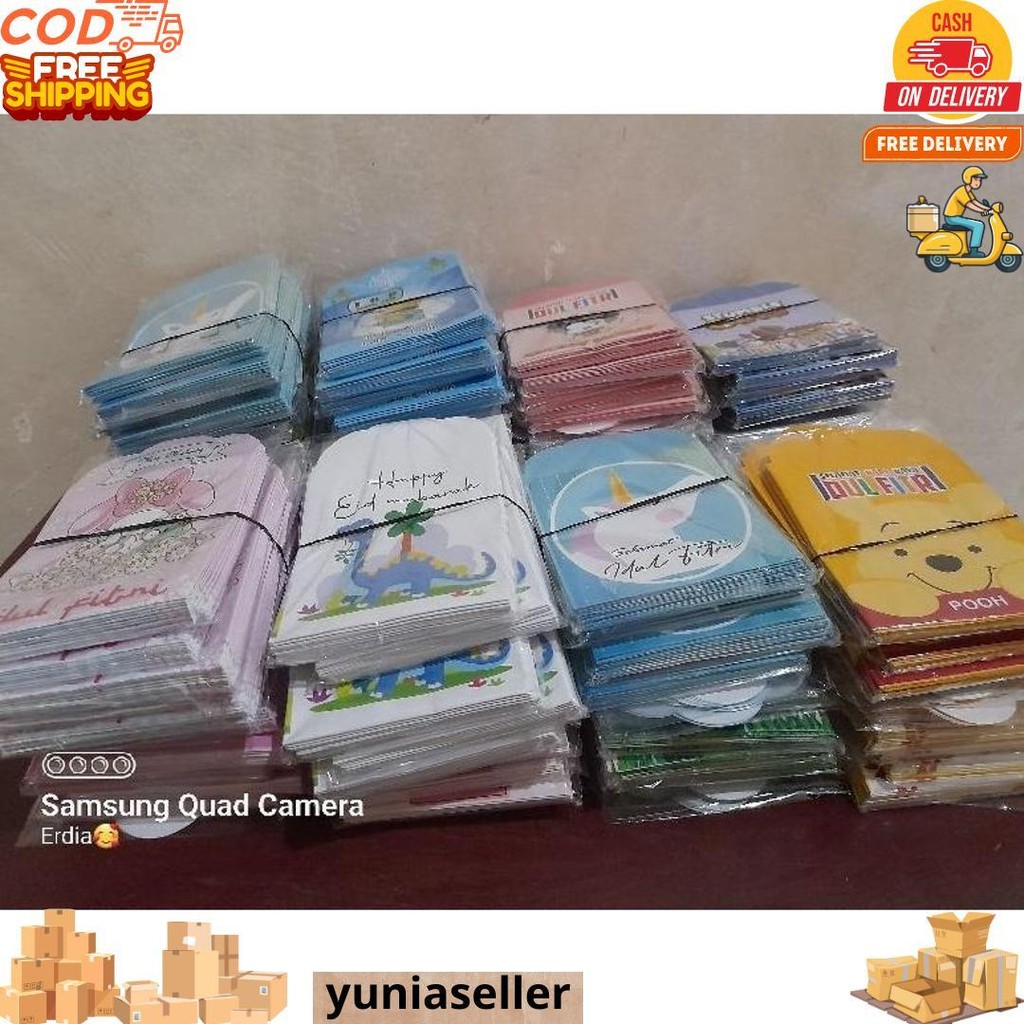 

10 Pack (100Pcs) Amplop Lebaran Idul Fitri Ukuran Sedang D Termurah