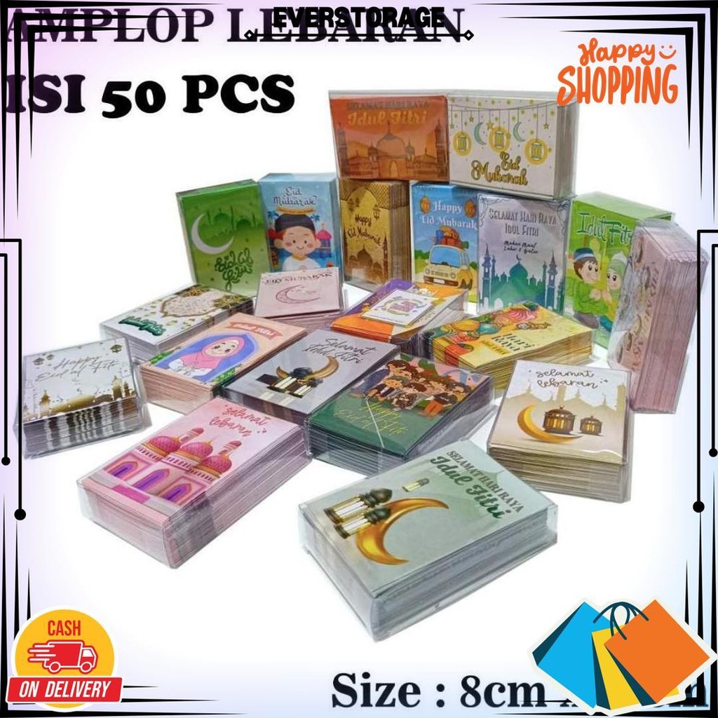 

Grosir Amplop Lebaran Mika Isi 50 Lembar / Angpao Thr Hari Raya Idul Fitri Kartun Lucu Ramadhan D Sale