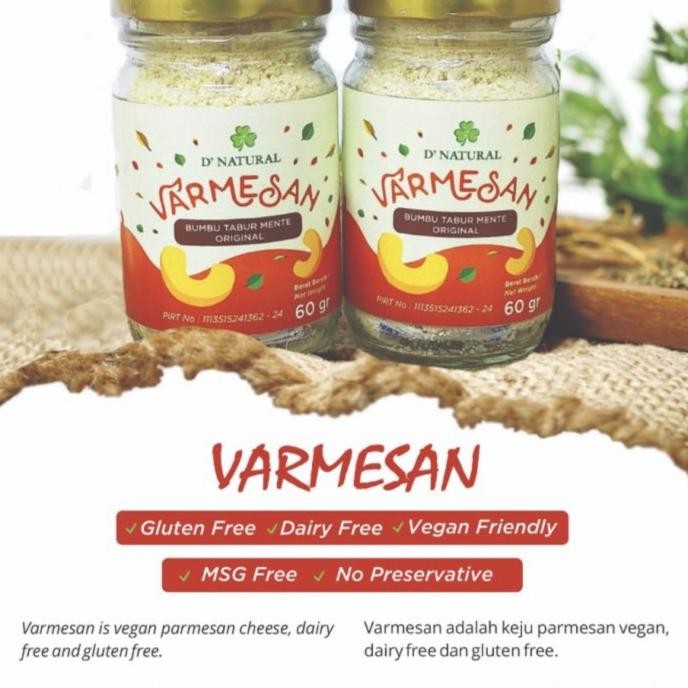 

SIAP KIRIM DNATURAL VARMESAN KEJU PARMESAN VEGAN DAIRY FREE ORGANIC 100 GRAM