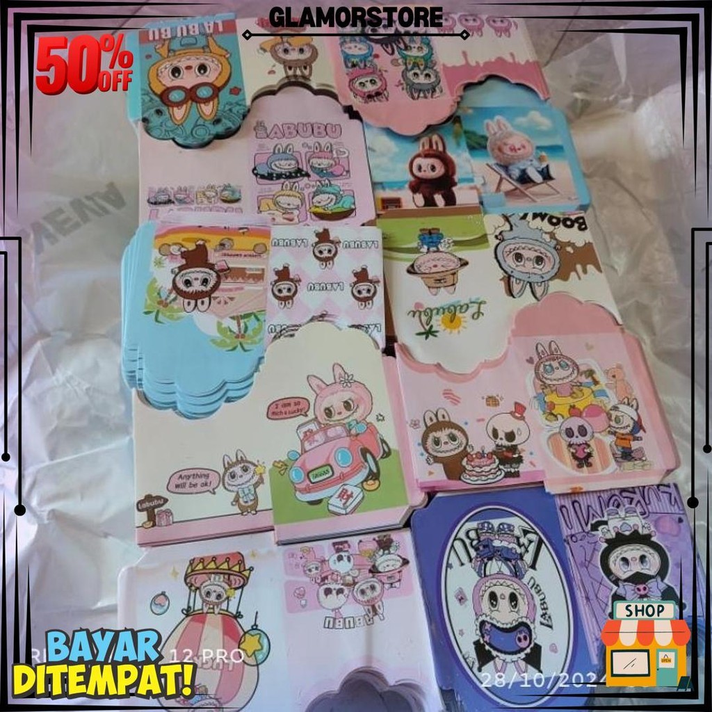 

Pilih Motif - 100 Lembar Amplop Labubu Kuromi Sanrio Terbaru Terviral Uk Medium D Ramadhan Sale