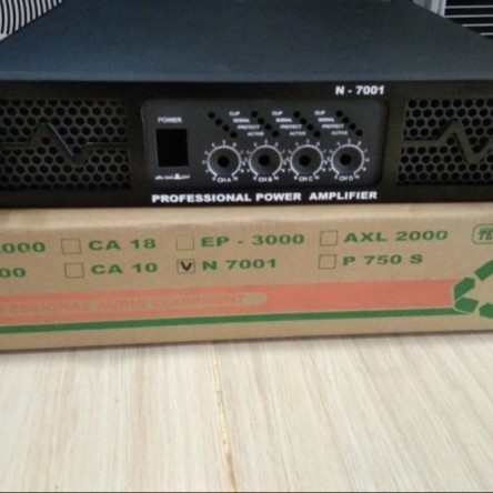 

Box Power Amplifier N7001 4 channel + pcb + knop