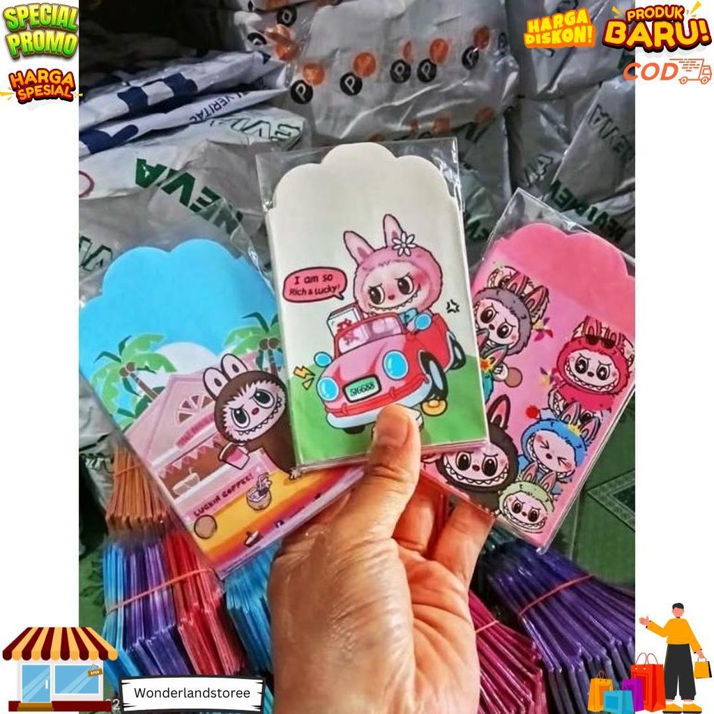 

(500 Lembar) Belum Di Lem, Amplop Lebaran Medium Free Plastik D Termurah