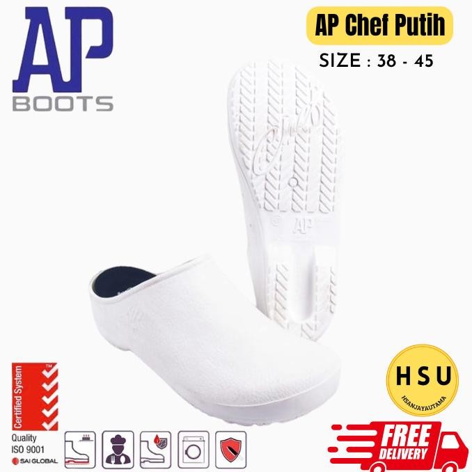 Sale Sepatu Sendal Chef Ap Pria Wanita / Sepatu Dapur Murah Meriah Putih