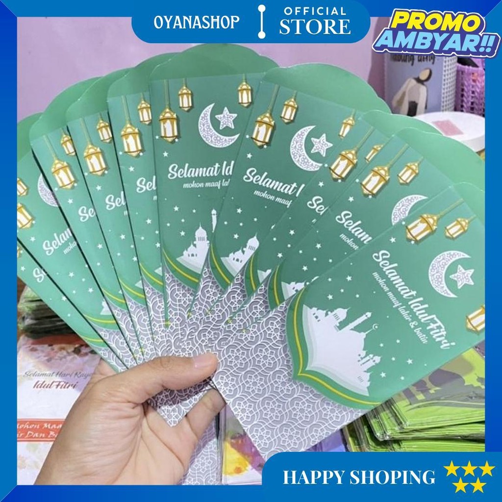 

[10 Pcs] Amplop Lebaran Besar Edisi Kartun Islami | Uang Tanpa Dilipat D Promo 3.3