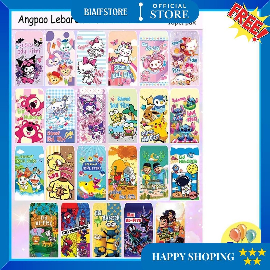 

Murah !! Amplop Idul Fitri Isi 10Pcs Uk S Karakter / Angpao Lebaran Kecil / Amplop Lebaran Idul Fitri / Angpao Karakter Cowok Cewek / Amplop Lebaran Mini / Amplop Lebaran 2025, Islamic, Lebaran, Idul Fitri, Eid Mubarak, Hari Raya,Fitr,Amplop Lebaran Lucu