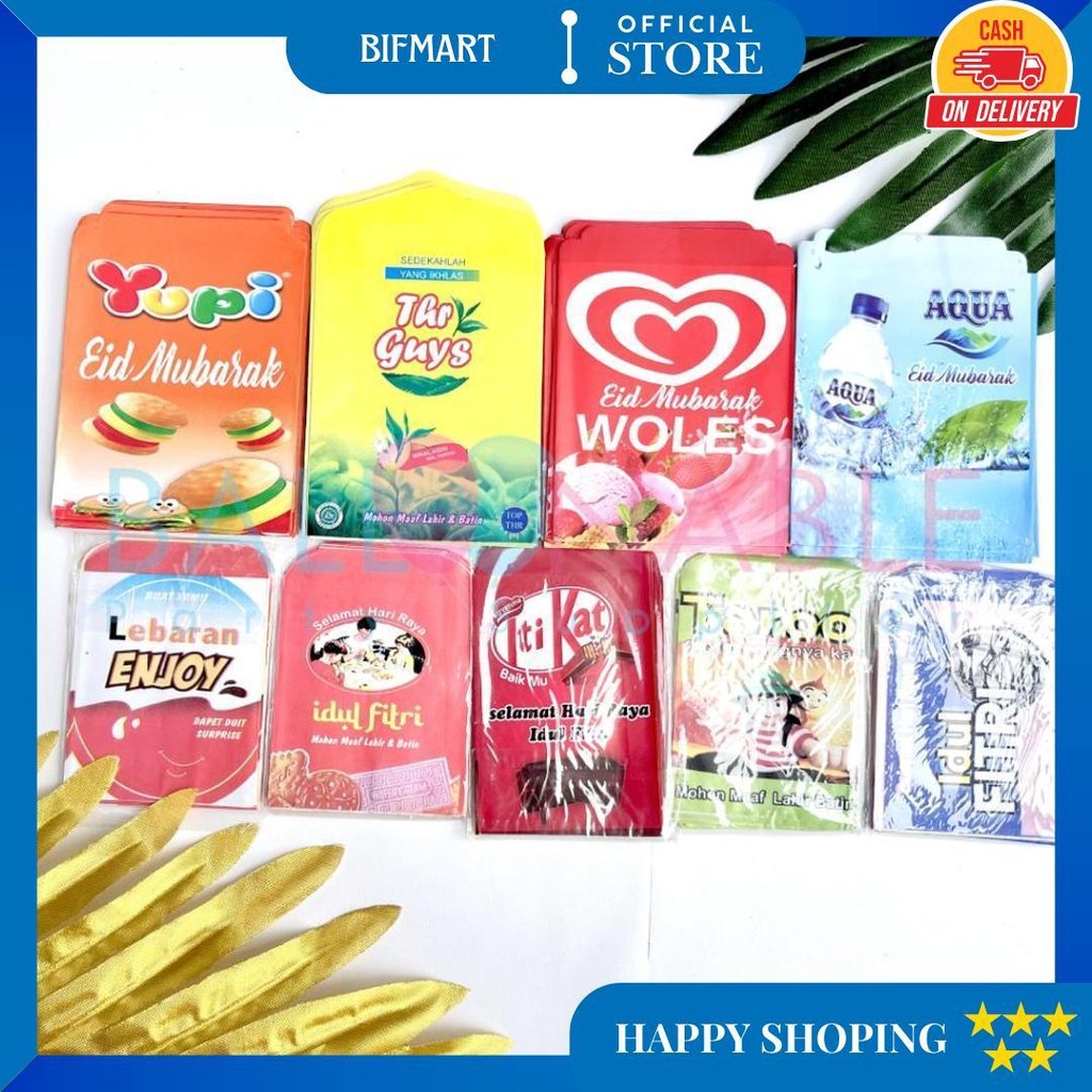 

10Pc Amplop Lebaran Kecil,Medium Dan Besar Motif Karakter Untuk Thr Isi 10Pc D Gratis Ongkir