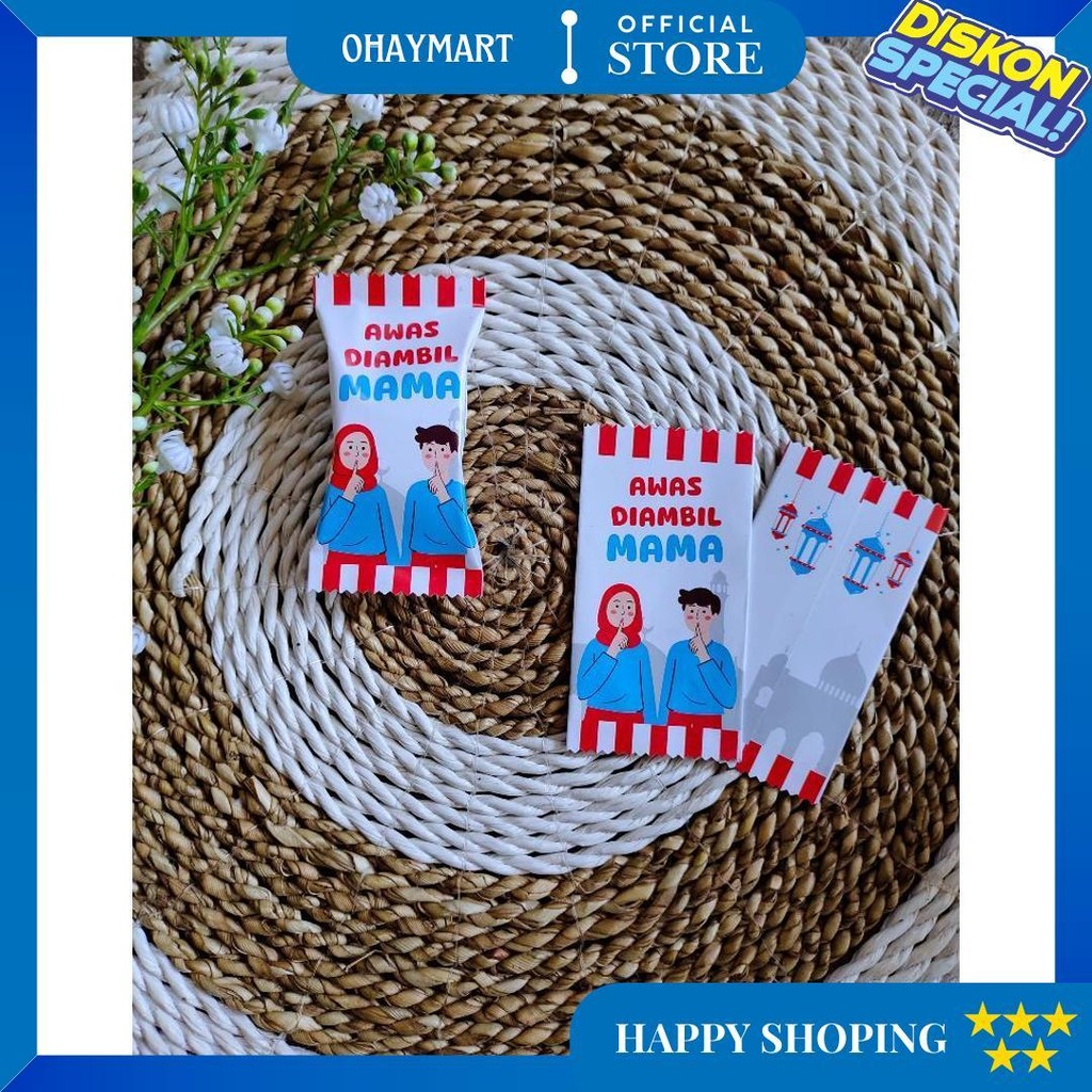 

Amplop Lebaran Permen Shabic Viral Lucu Bahan Premium Tebal - Isi 10 D Promo 3.3