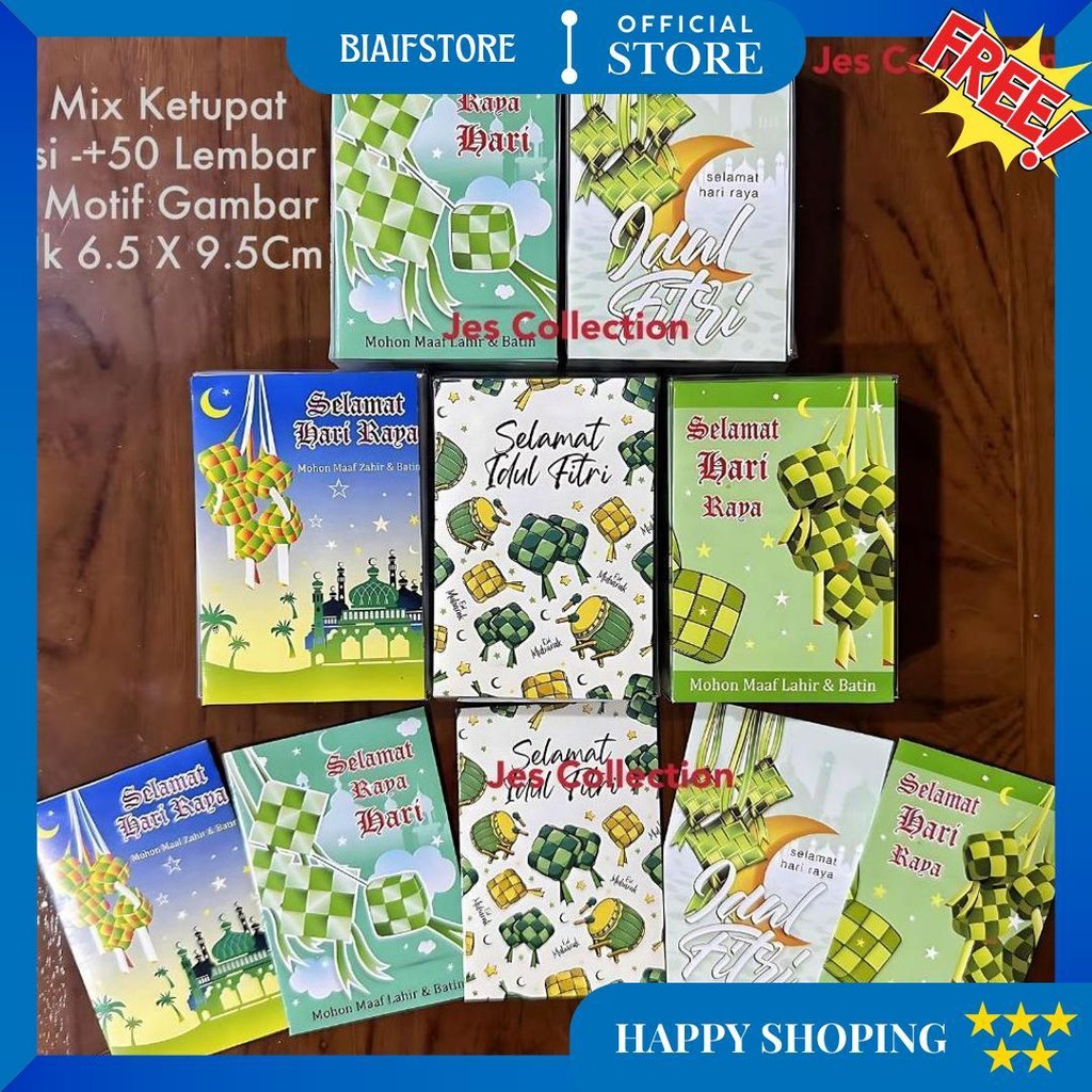 

Amplop Lebaran Idul Fitri Ukuran (7 X 10Cm) Isi 50 Lembar D Gratis Ongkir