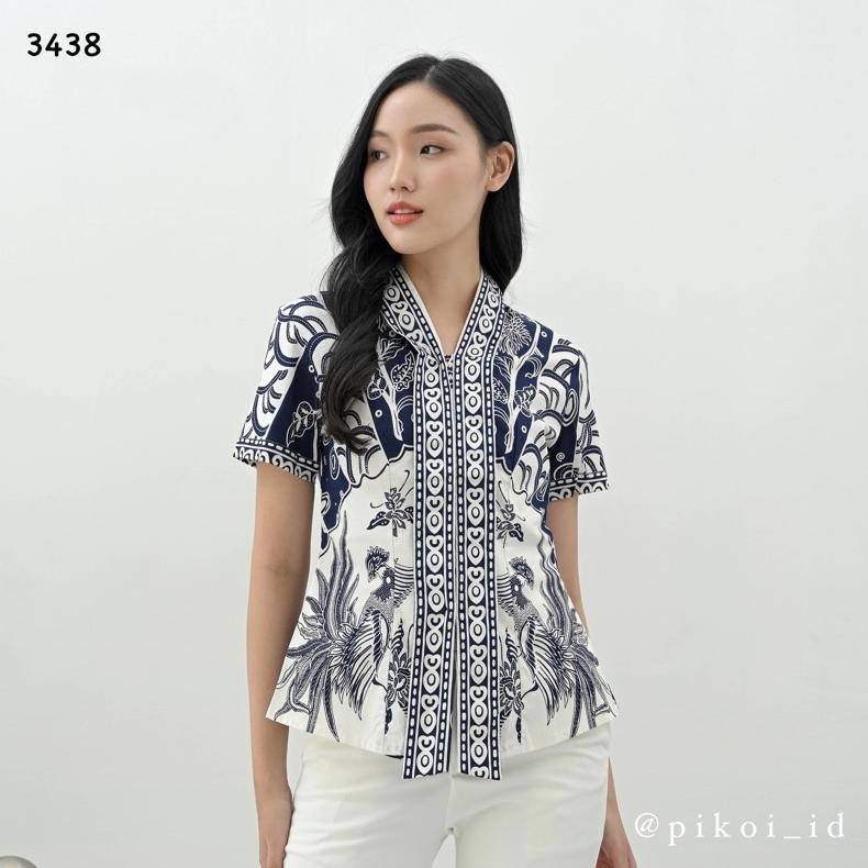 CR - Baju batik wanita / atasan batik cewek / seragam batik kantor / blouse katun batik modern 292 p