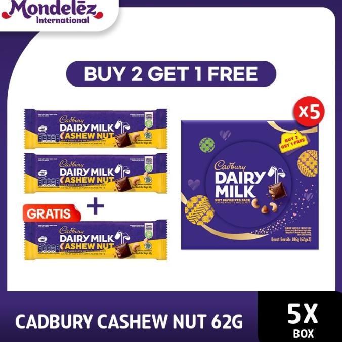

Promo Cadbury Cokelat Dairy Milk 62 Gr [Buy 2 Get 1] - 5 Packs