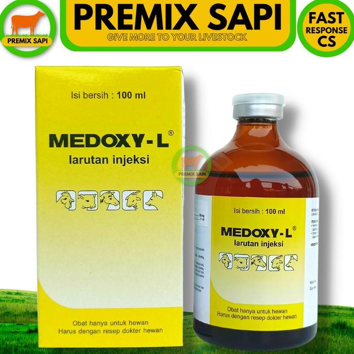 MEDOXY L 100 ml dan 50ml - Obat Injeksi Untuk Ayam Kucing Sapi Domba