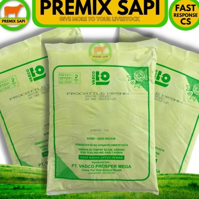 PROCATTLE PREMIX 1 Kg - Premix Vitamin Mineral untuk Sapi Potong