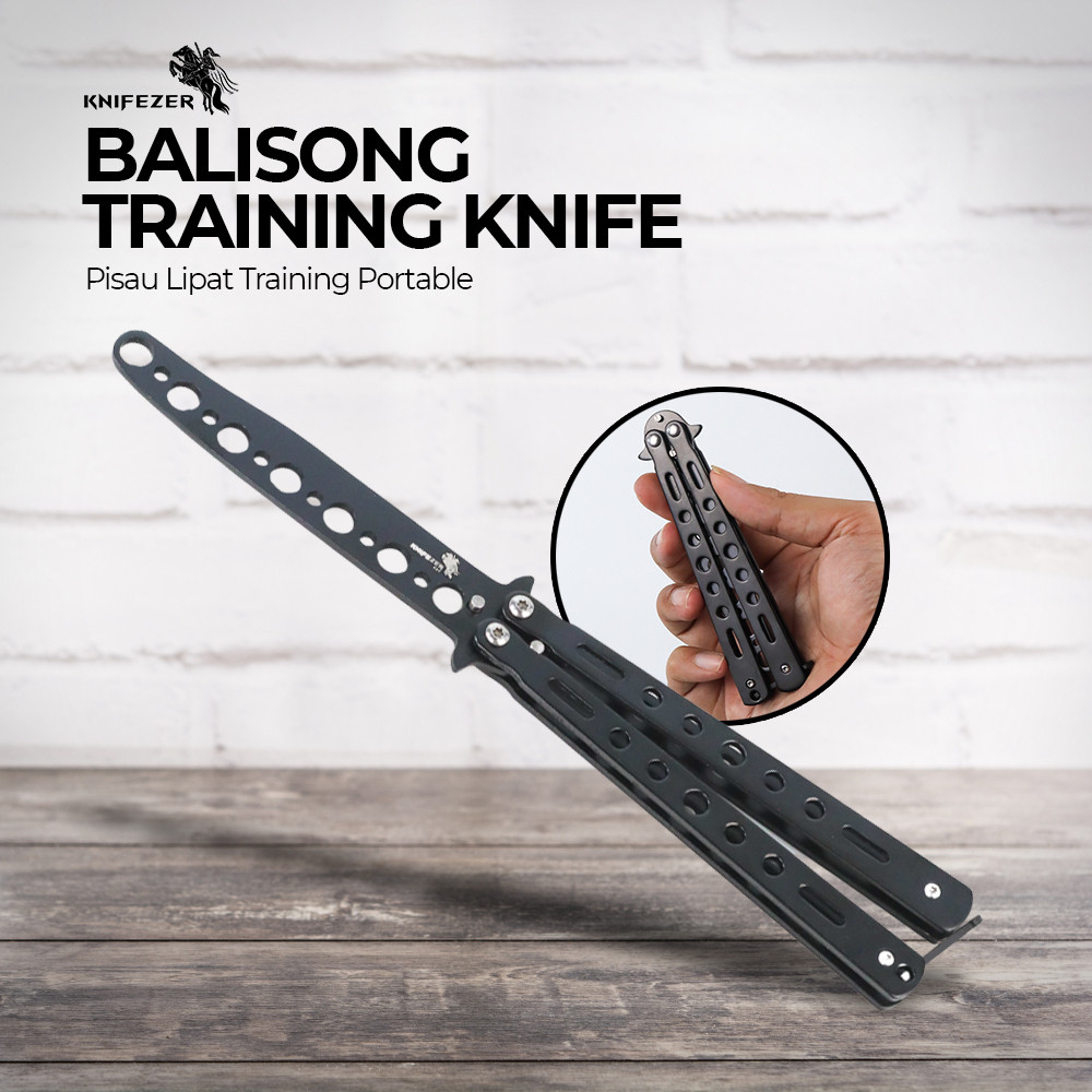 Balisong Pisau Lipat Training Portable Knife