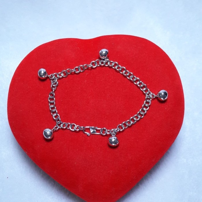 Gelang kaki bayi krincingan perak silver 925. krincingan bunyi
