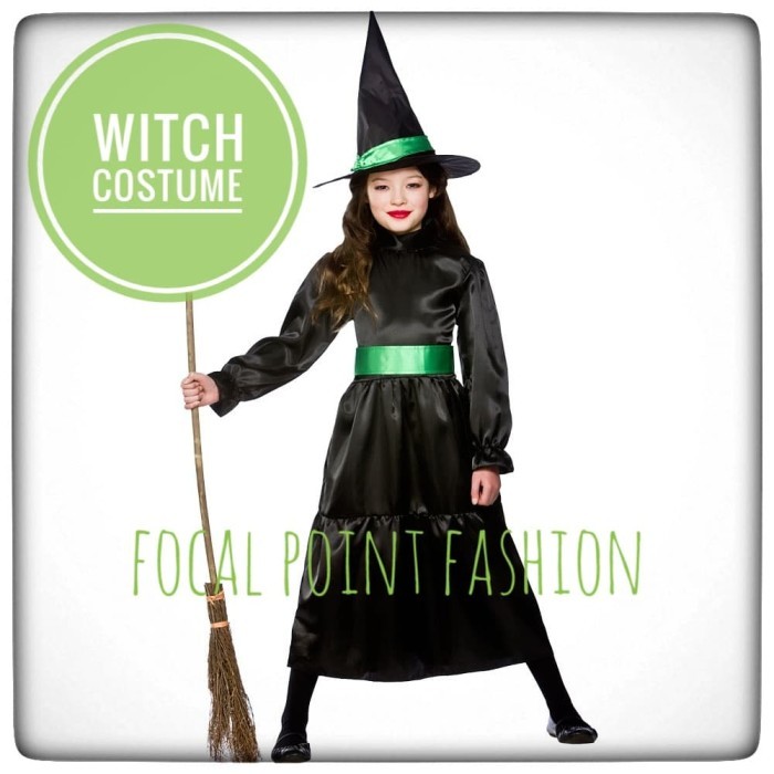 kostum penyihir anak witch halloween costume