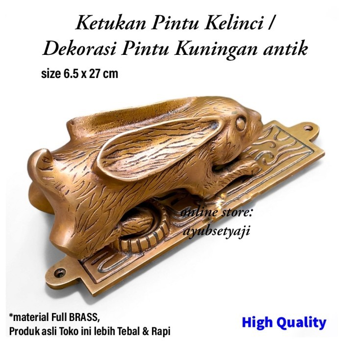 My Dekorasi Pintu Kelinci Kuningan Ketukan Pintu Kelinci Antik Door Knocker Bel Pintu Pajangan