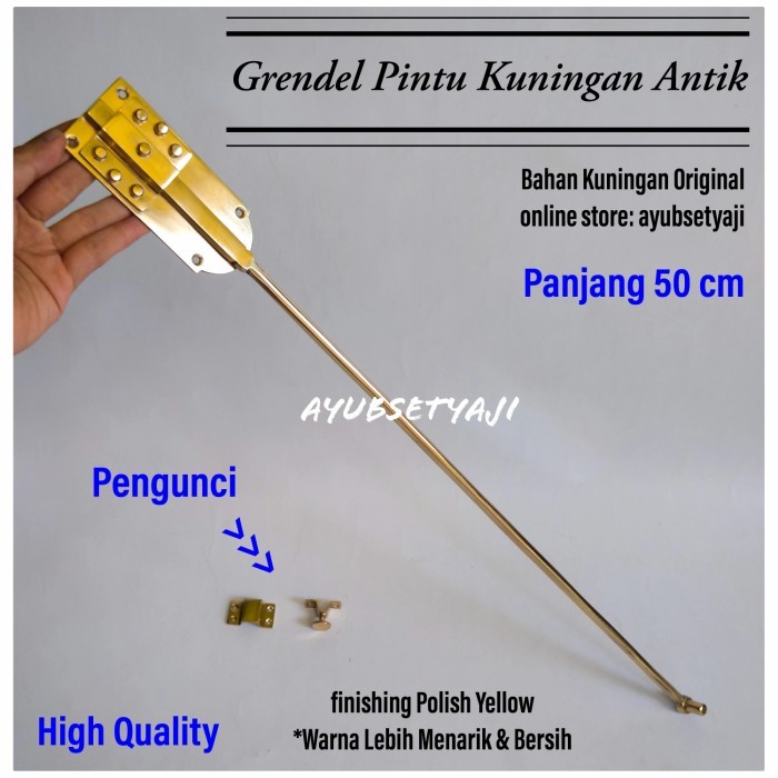 My Grendel Pintu Panjang 50Cm Kuningan Slot Pintu Portugis Gembok Kunci