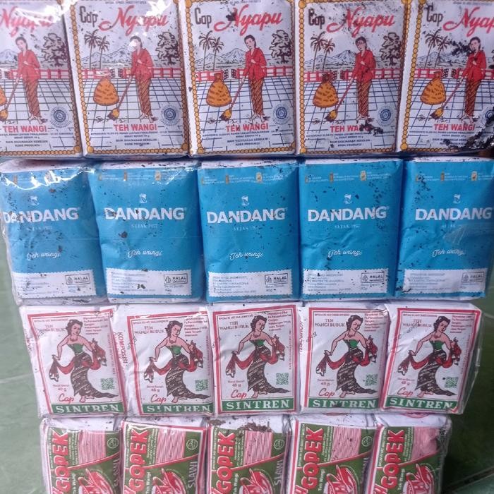 

terbaru !!! teh gopek nyapu sintren dandang biru isi 40 pcs/ 4 press grosir ready