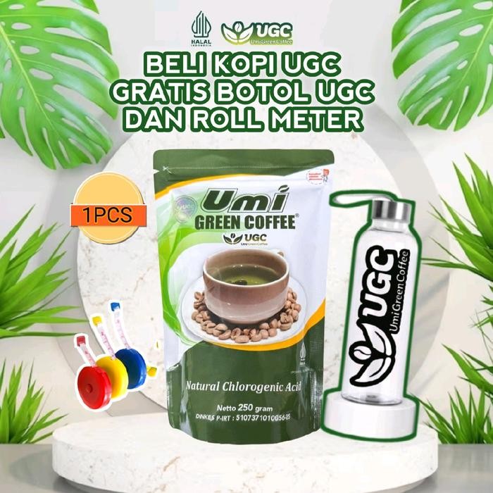 

terbaru !!! umi green coffee original terbaru 250 gram free botol meteran ready
