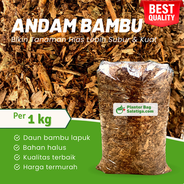 TERLARIS Humus Daun Bambu 1Kg Andam Halus Media Tanam Metan Tanaman Hias Murah