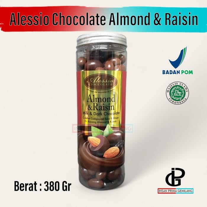 

Diskon Coklat Alessio Chocolate Almond 380 Gr [Jar] / Cemilan Cokelat Assortment Chocolate & Raisin