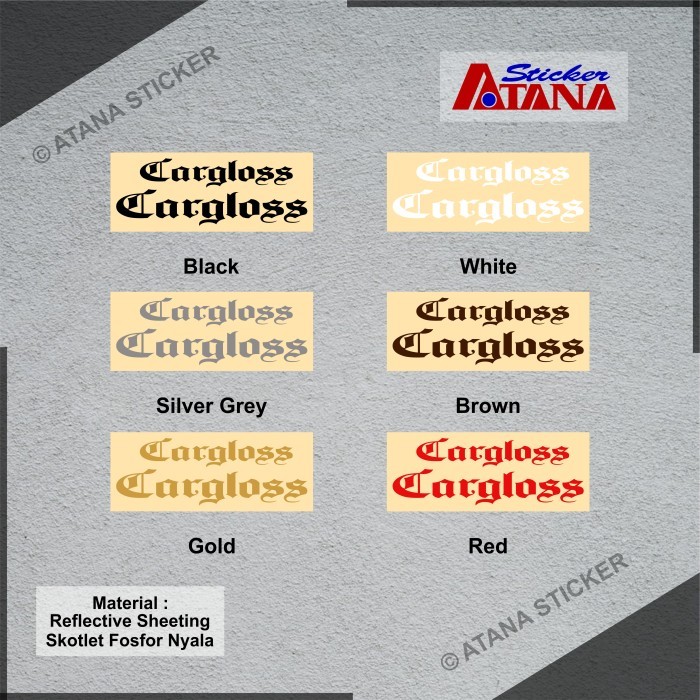 TERLENGKAP Stiker Cutting Cargloss Helmet Helm Carglos Aksesoris Retro Half Face