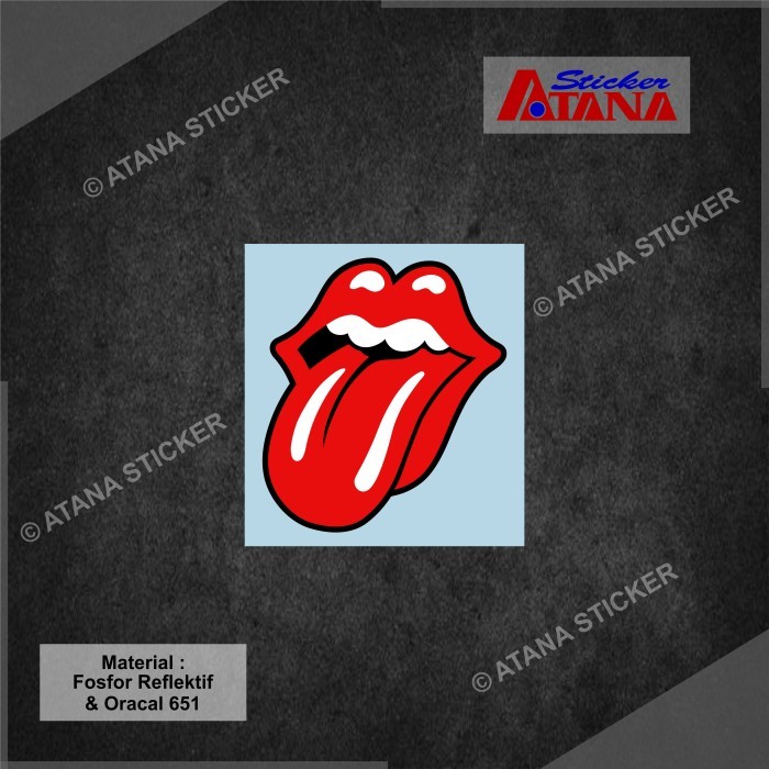 PRODUK TERBATAS Stiker Cutting The Rolling Stones Band Musik Logo Emblem Lidah Bibir Merah Mick