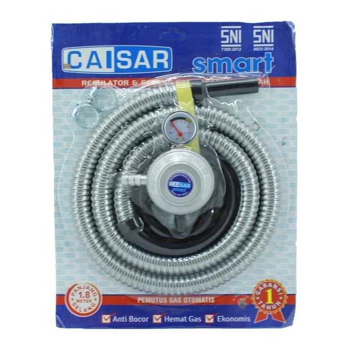 selang dan regulator otomatis gas tekanan rendah 1 set caisar stok terbatas
