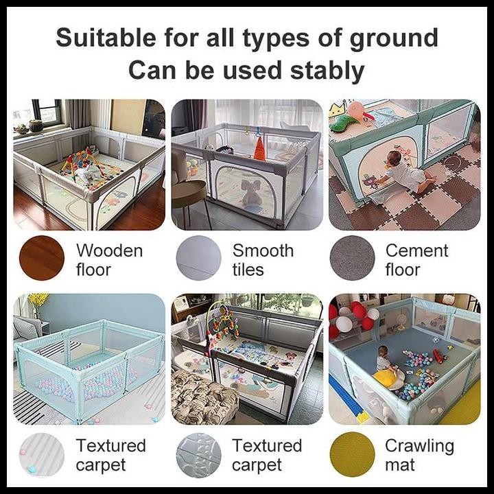 Terlaris Nina Baby Playpen Pagar Bayi Anak-Anak Fence Pagar Bayi Early Educational Diperbesar Dan Di