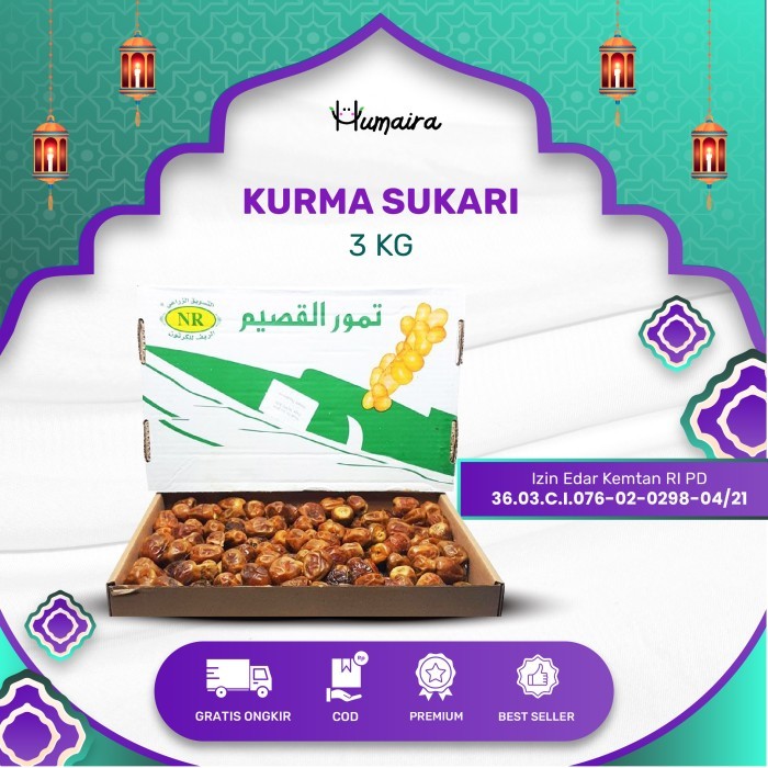 

Kurma Sukari Raja Dus 3 Kg Quality Premium Original