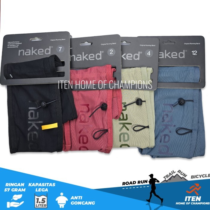 Naked running belt original tas pinggang lari elastis dan nyaman