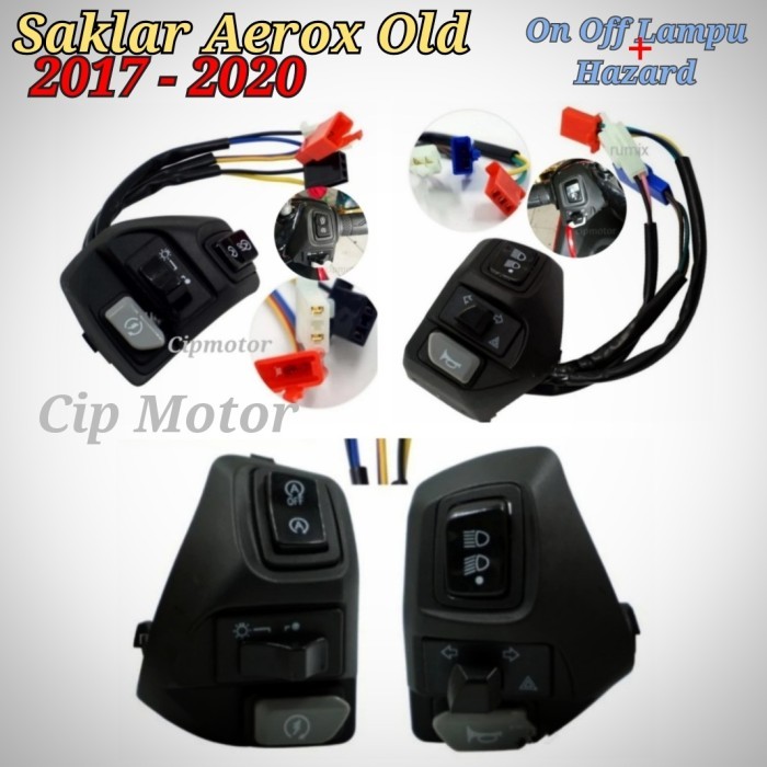 Saklar Aerox Kanan Kiri On Of Lampu Dim Dan Hazard