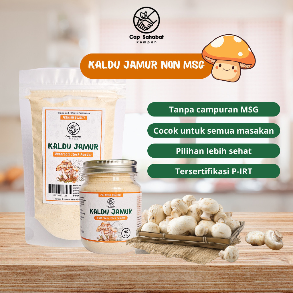 

Kaldu Jamur No MSG / Kaldu Ayam No MSG / Totole / Rempah / JSR 100% PREMIUM QUALITY