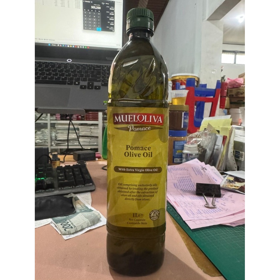 

terbaru !!! pomace oil mueloliva / minyak zaitun pomace muelolive - 1 ltr ready