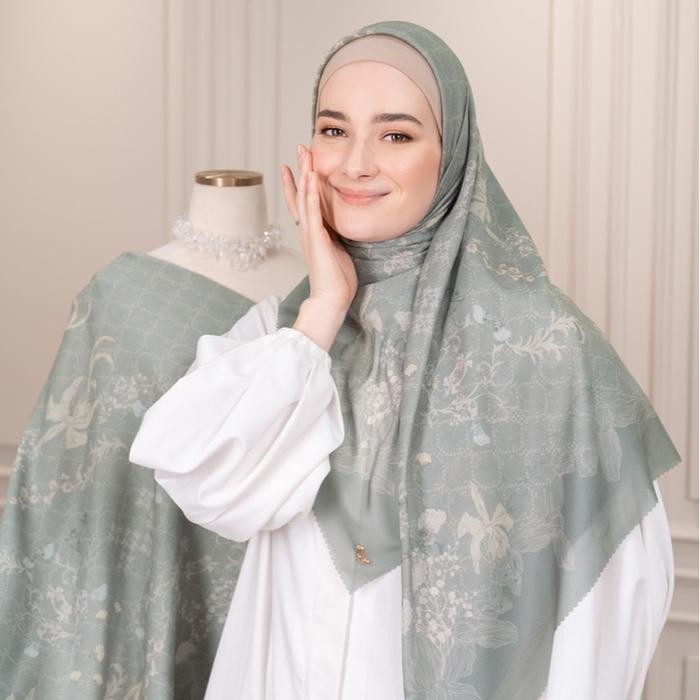Heylocal'S Valley Scarf Devalia - Hijab Segi Empat Printed Finest Voal