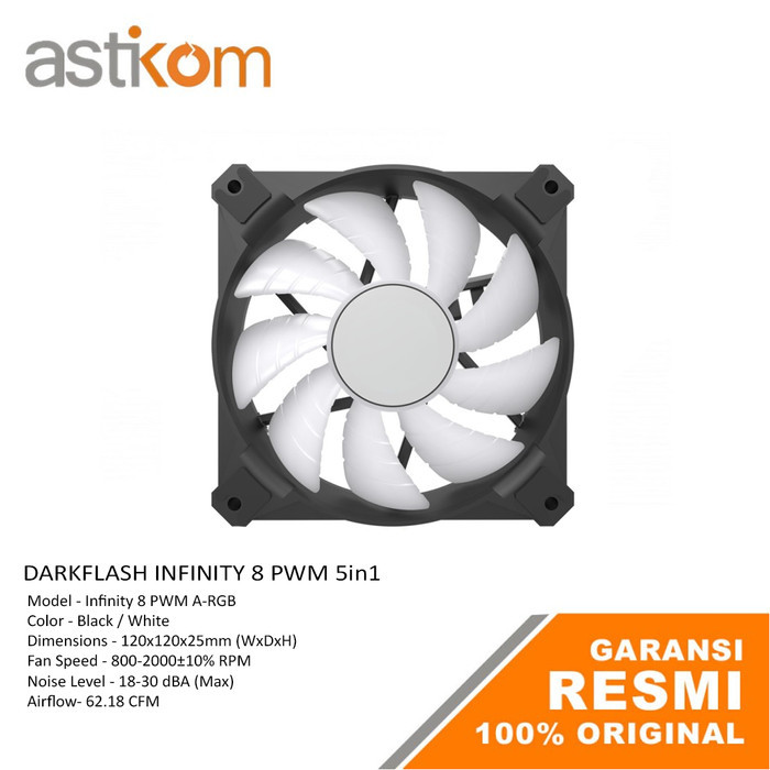 Fan Casing Darkflash Infinity 8 Pwm 5In1 Argb 12Cm Fan Case