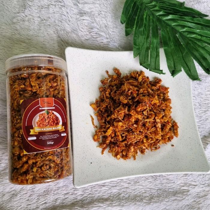 

Teri Tempe Balado 500Gram Pedas Manis Food Snacks Cemilan