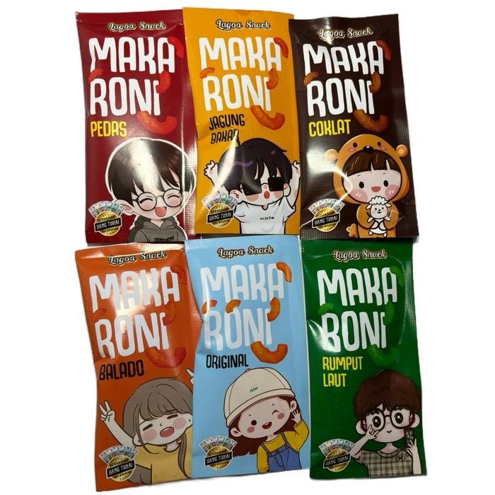 

[200 Pcs] Makaroni Kriuk Berhadiah Custom Rasa 6 Pilihan Rasa Jual Ecer 1000 Untung Banyak Halal
