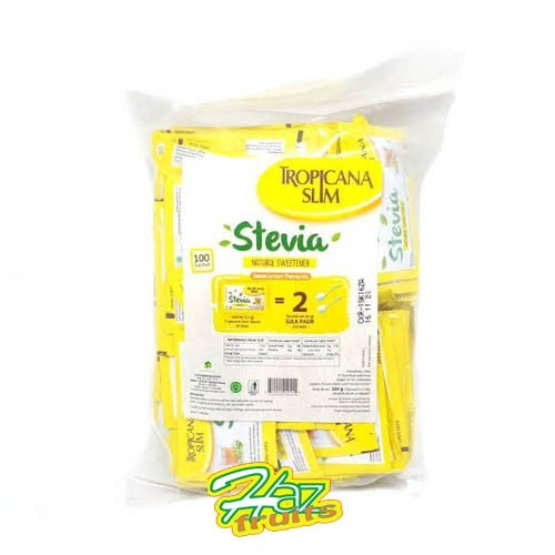 

terbaru !!! gula tropicana slim stevia 100 sachet (2,6 gr) gula diet ready