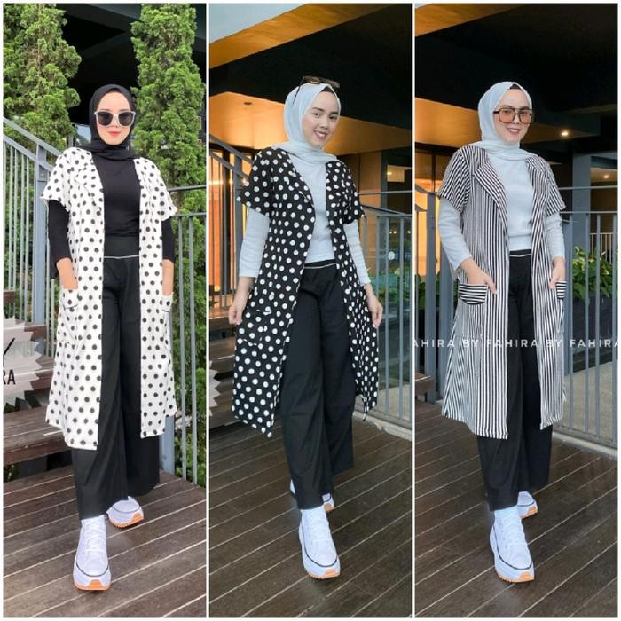 Terbaru Fahira Set Outer /Setelan Cardigan / Set Blazer / Kulot Kardi Atasan Wanita Outfit Terlaris