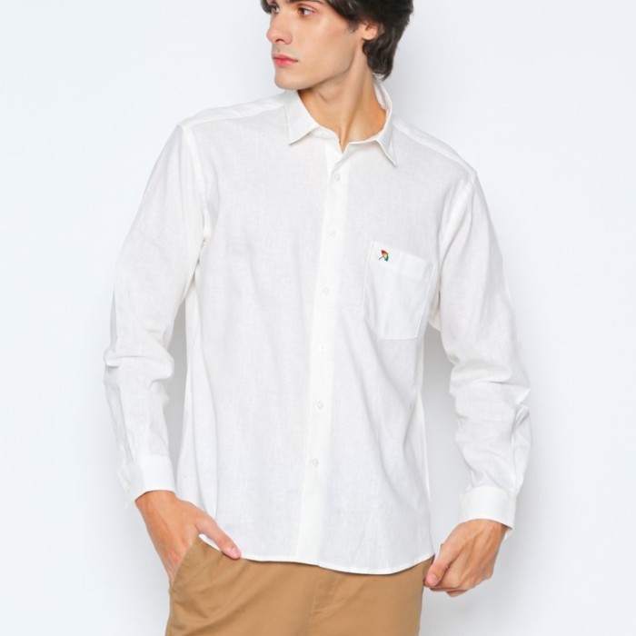 Kemeja Pria Arnold Palmer. White Lengan Panjang . Reguler Original