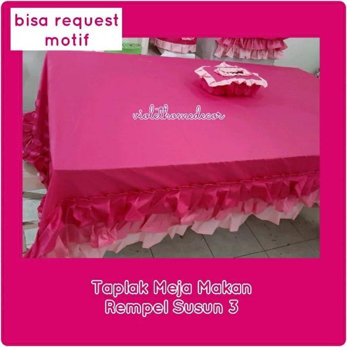 Taplak Meja Makan Rempel susun3 lapis